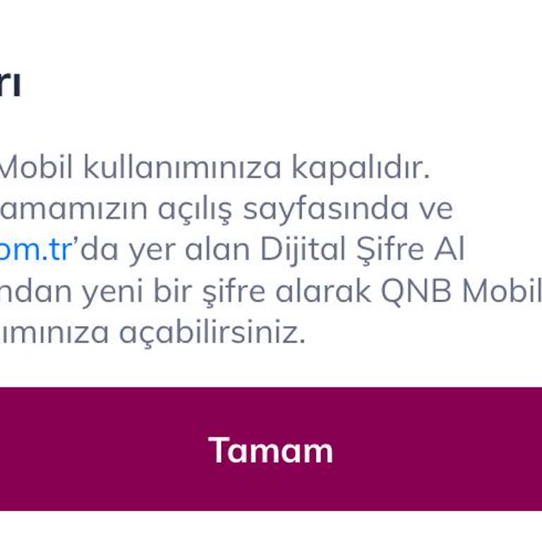 QNB İnternet Bankacılığına Erişim Sorunu