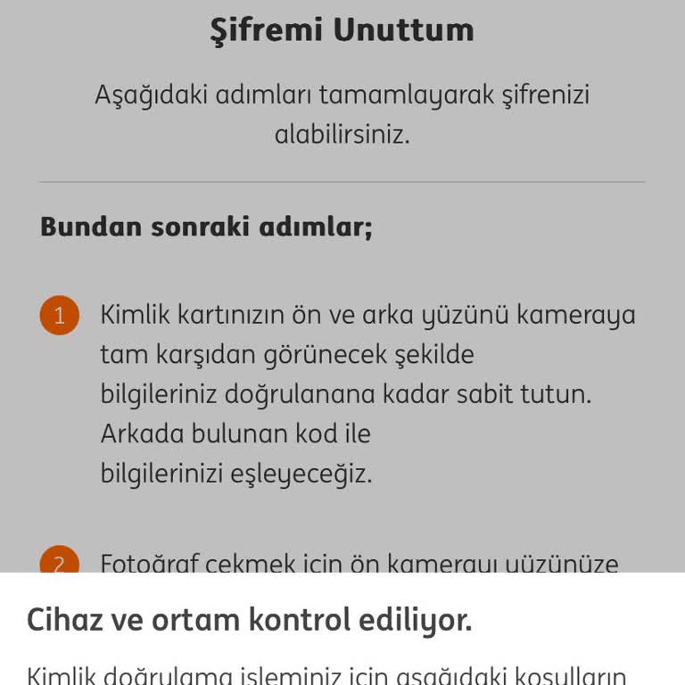 ING Bank Şifre Alma Sorunu: NFC Ve Kart Eksikliği