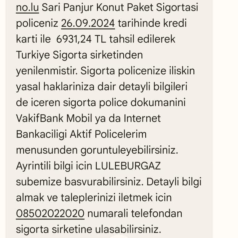 İzinsiz Yenilenen Sarı Panjur Sigortası İçin İptal Talebi