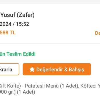 Yanlış Sipariş: Köfte Eksikliği