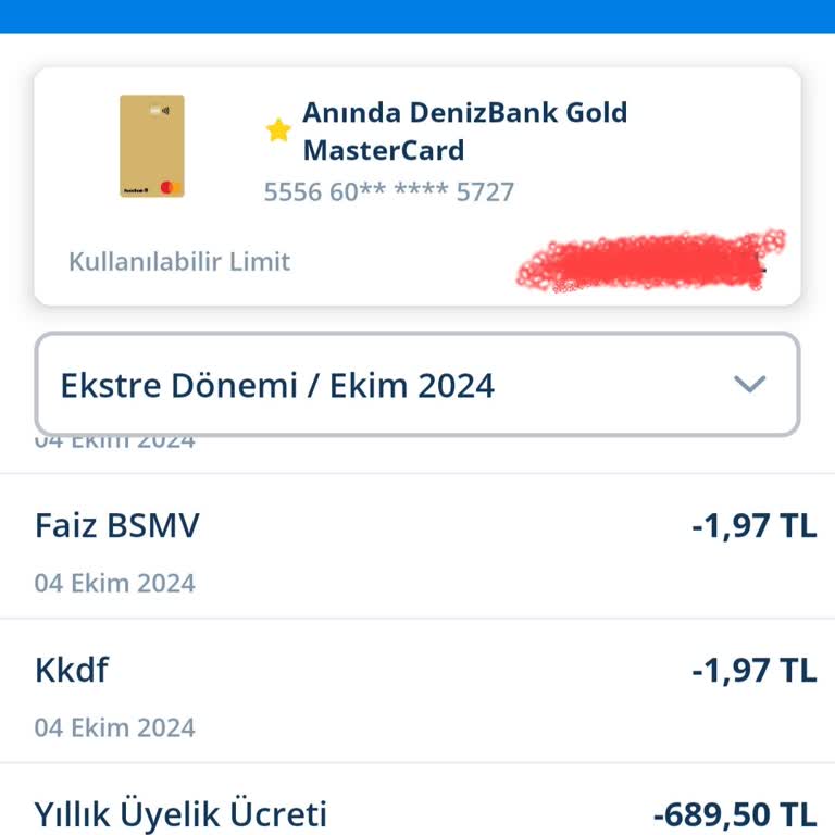 İzinsiz Alınan Kart Ücreti İadesi Talebi