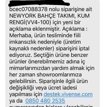Vivense'den Yanıltıcı Bilgilendirme Ve İade Sorunu