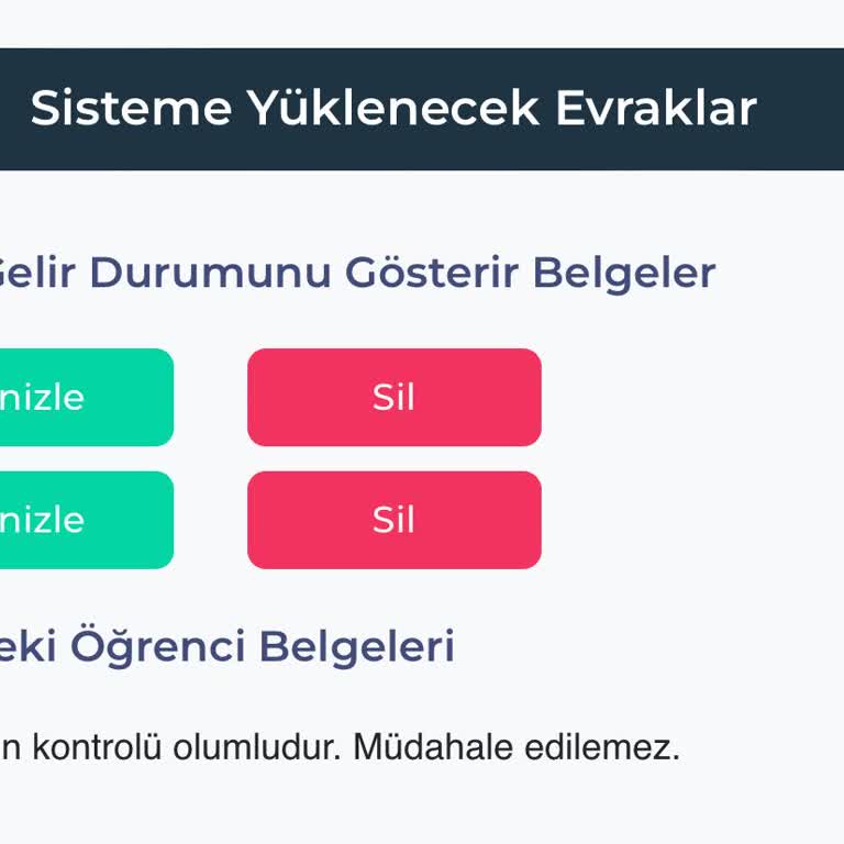 İBB Burs Başvurusunda Evrak Onayı Sorunu