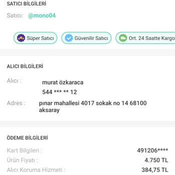 Kayıp Ürün İçin Haksız Kesinti