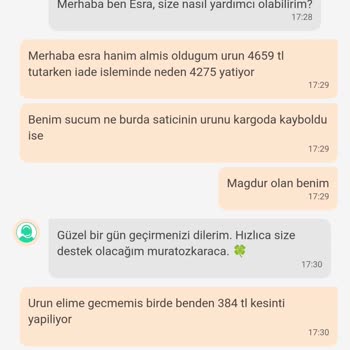 Kayıp Ürün İçin Haksız Kesinti