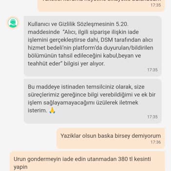 Kayıp Ürün İçin Haksız Kesinti