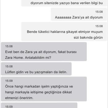 Zara Home Müşteri Hizmetleri Şoku