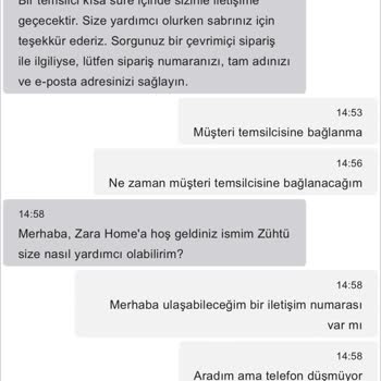 Zara Home Müşteri Hizmetleri Şoku