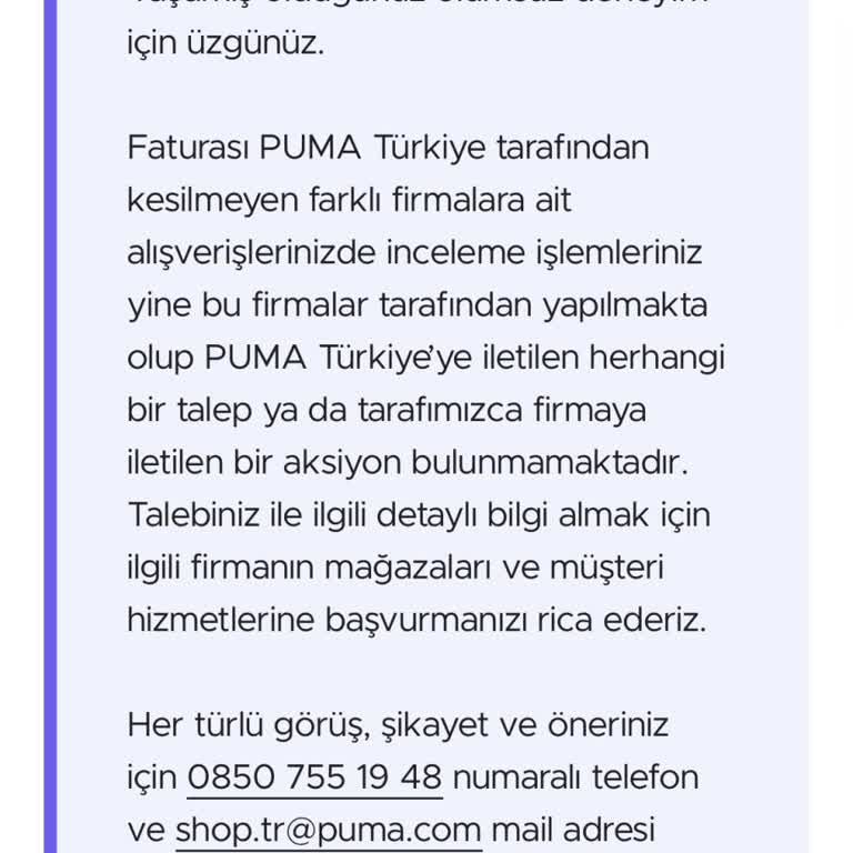Garanti Sürecinde Puma Ayakkabı Hayal Kırıklığı