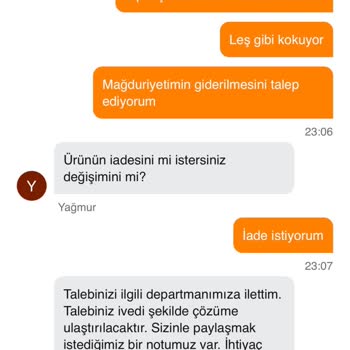 Migros'tan Aldığım Tavuk Ürünü Kötü Kokuyor Ve İade Süreci İşlemiyor