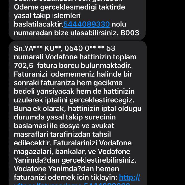 Vodafone Şebeke Problemi Ve Haksız Ücret Talebi
