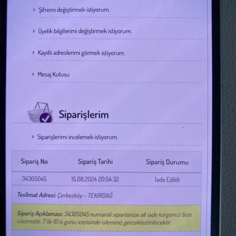 İade Edilen Elbisenin Ücreti Hala Yatmadı