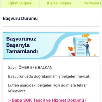 Burs Başvurusu İçin Belge Yükleme Sorunu
