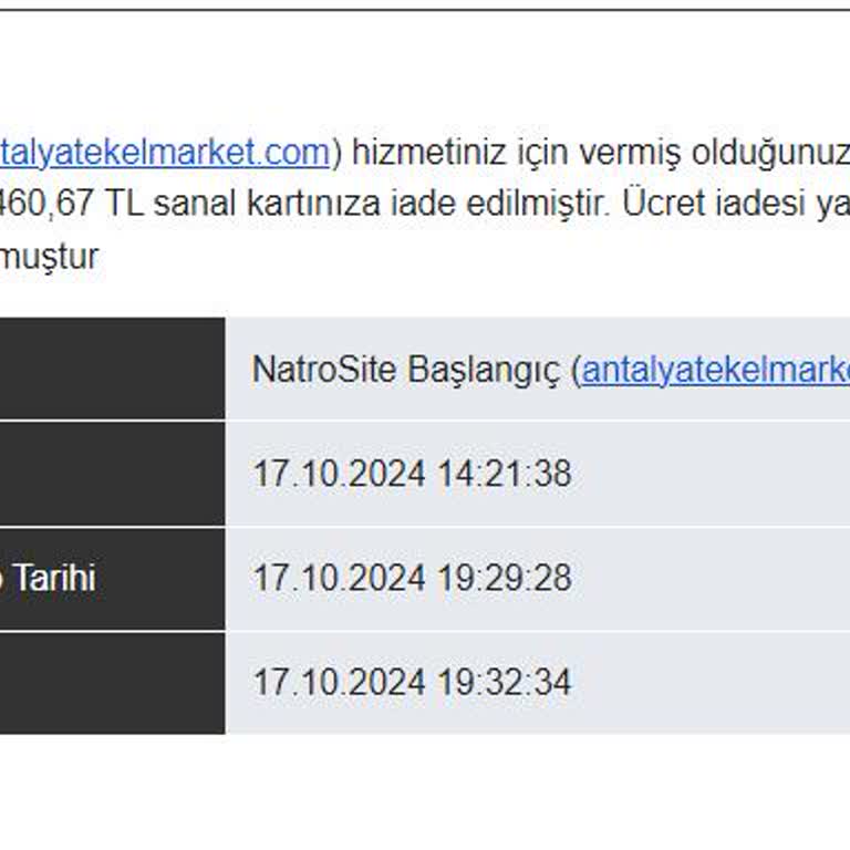 Natro.com'un Web Sitesi Kurulumunda Zaman Kaybı Ve Müşteri Hizmetleri Sorunu