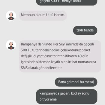 Vodafone Kampanya Kodu Sorunu: Acil Destek Bekleniyor