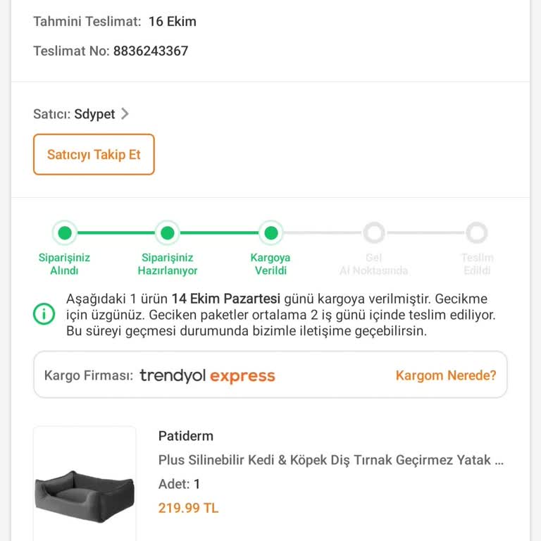 Trendyol Express Kargo Teslimat Sorunu
