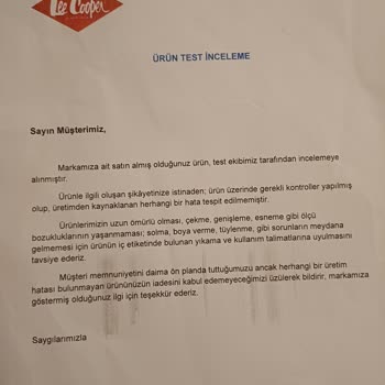 Lee Cooper Pantolonlarda Renk Solması Ve Müşteri Hizmetleri Sorunu