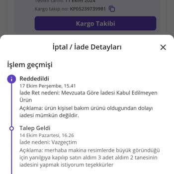 Yanıltıcı Ürün Boyutu Ve İade Sorunu