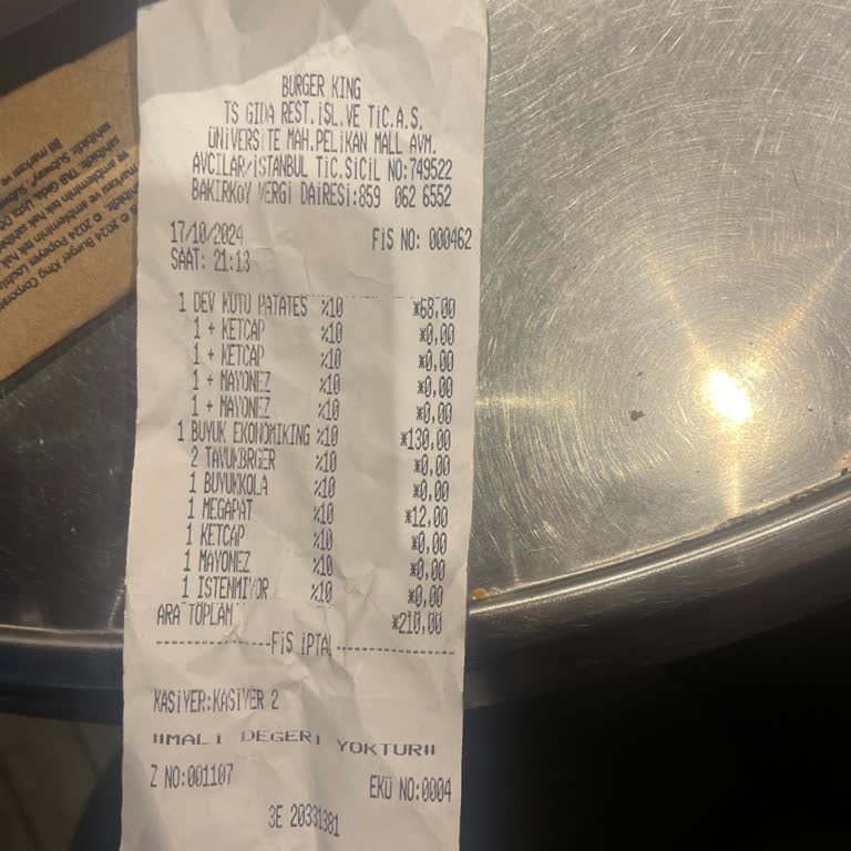 Burger King'de Nazik Olmayan Personel Deneyimi