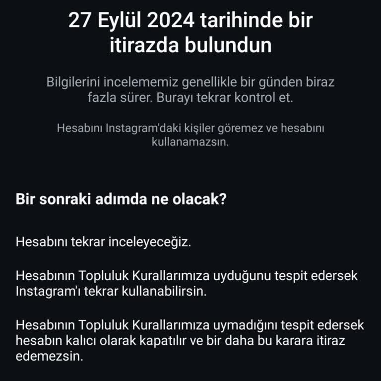Instagram Hesabım Haksız Yere Askıya Alındı