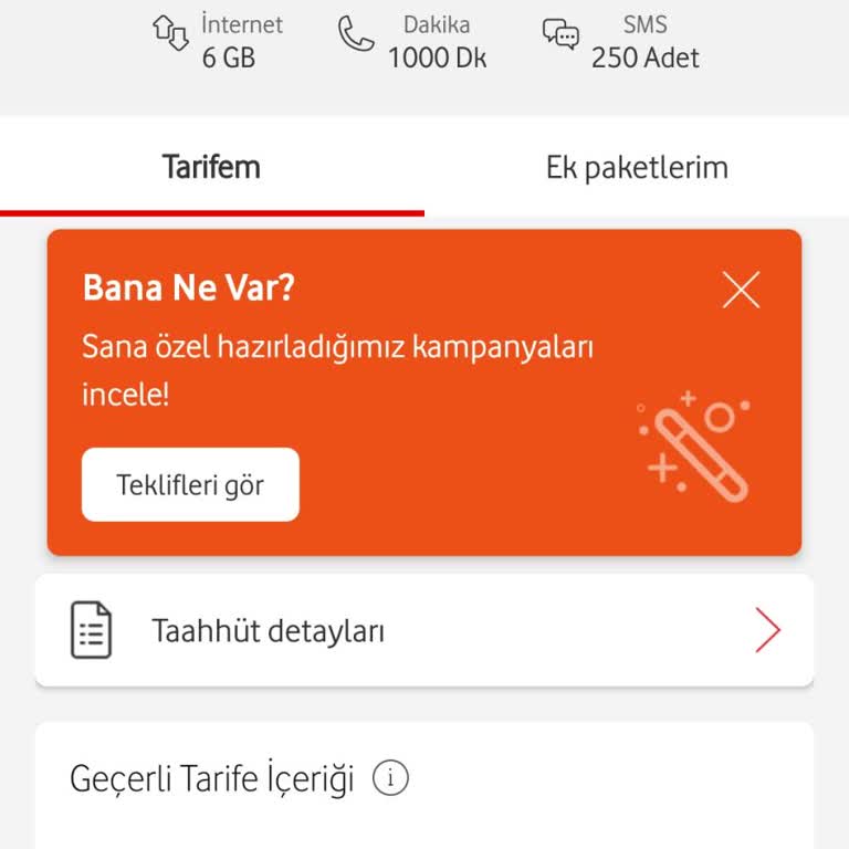 Vodafone Uyumlu Tarife 12 GB Hediye Sorunu