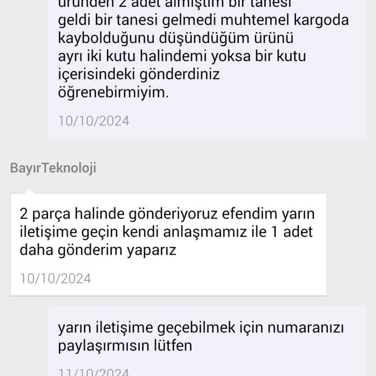 Eksik Ürün Teslimatı Ve Yetersiz Müşteri Hizmeti