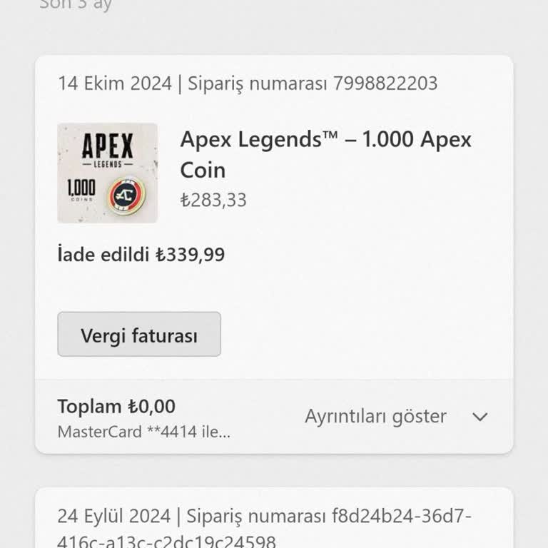 Microsoft'tan Alınan Apex Legends Coins İadesi Sorunu