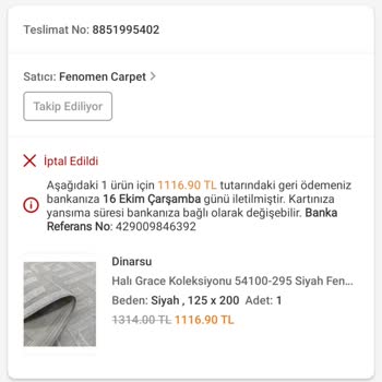 İptal Edilen Sipariş Ve Yetersiz Müşteri Hizmeti