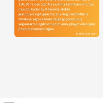 İptal Edilen Sipariş Ve Yetersiz Müşteri Hizmeti