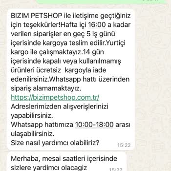 Köpek Maması Siparişim Teslim Edilmedi Ve Param İade Edilmedi