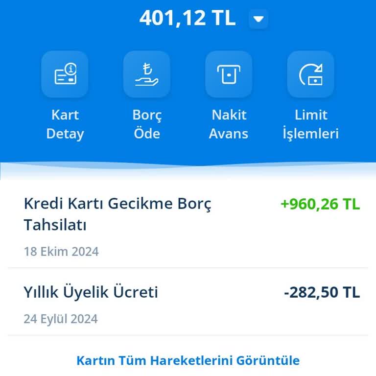 Haksız Kart Aidatı İadesi Talebi