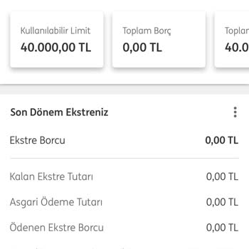 Kart Limitindeki Ani Düşüşe Çözüm Bekliyorum