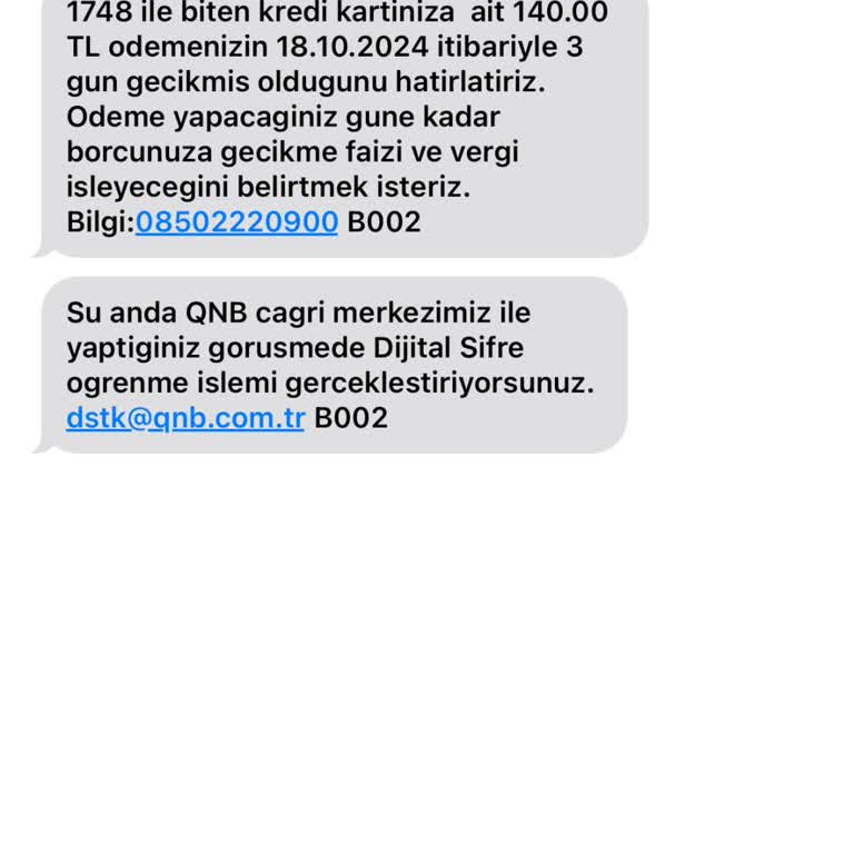QNB Türkiye Kredi Kartı İptali Ve Yanlış Borç Bildirimi Sorunu