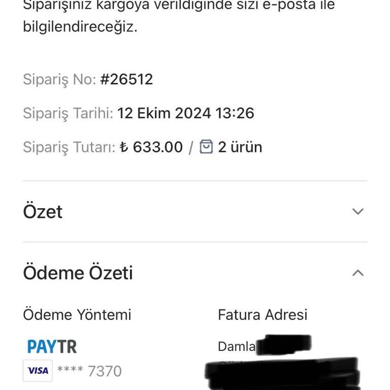 Sipariş Verildi, Ürünler Ortada Yok