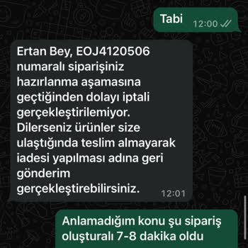 Yanlış Sipariş İptalinde Büyük Sorun!