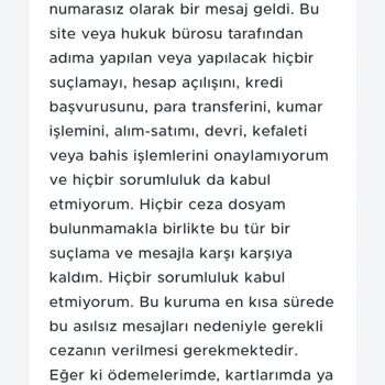 Asılsız Mesajlarla Mağduriyet Tehdidi