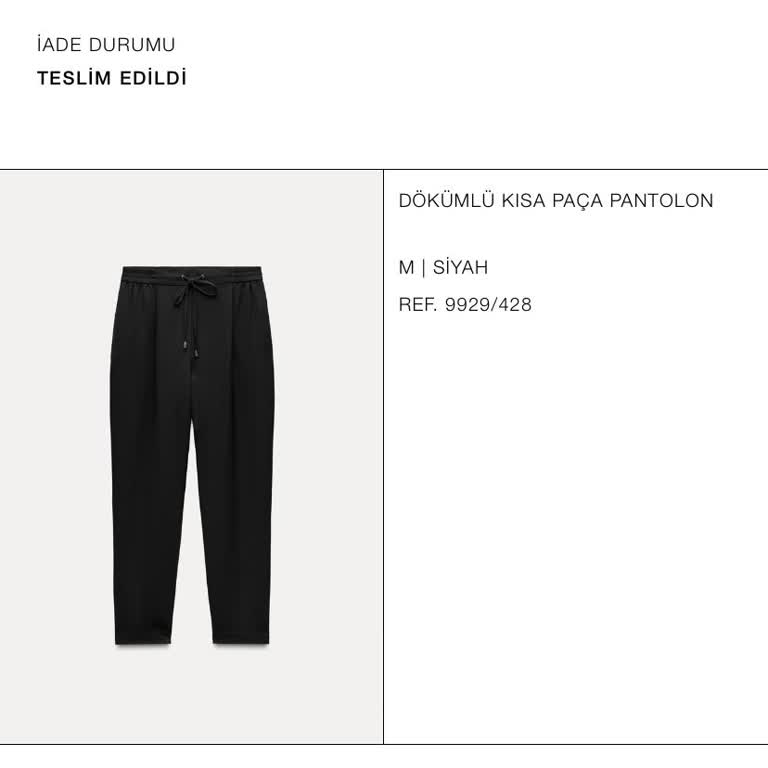 Zara'dan İade Ücreti Gecikmesi