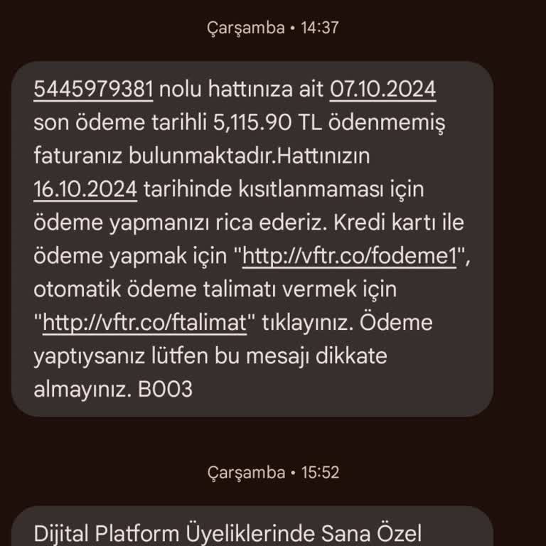 Haberim Olmadan Faturalı Hatta Geçiş Ve Haksız Alışveriş