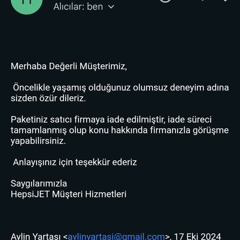 Hepsijet Kargo İle İletişimsizlik Ve Maddi Zarar