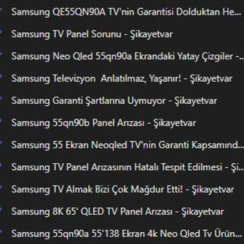 Samsung QLED TV Panel Arızası: Garanti Süresi Sonrası Mağduriyet