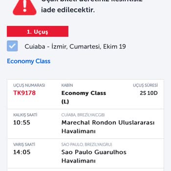 THY'nin Öğrenciye Destek Vermemesi Ve İade Sorunu