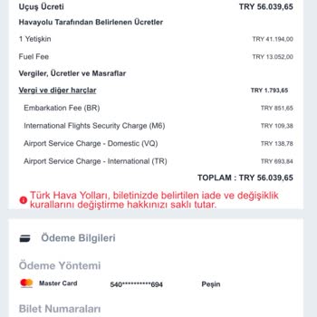 THY'nin Öğrenciye Destek Vermemesi Ve İade Sorunu