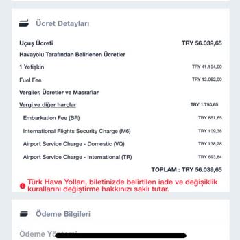 THY'nin Öğrenciye Destek Vermemesi Ve İade Sorunu