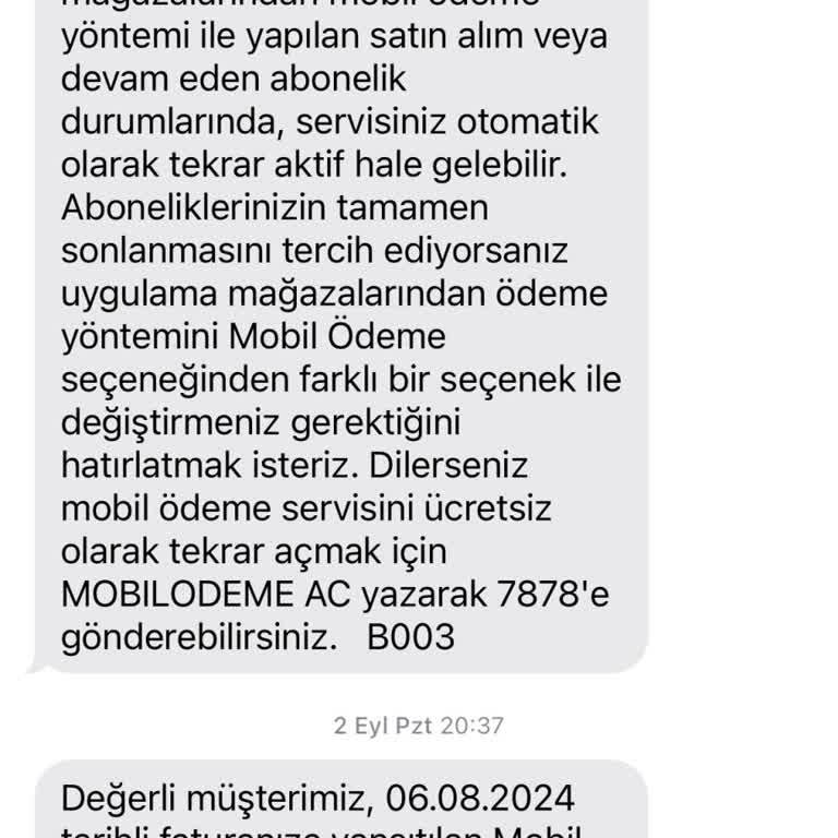 Vodafone'un Tekrarlayan Mobil Ödeme Sorunu