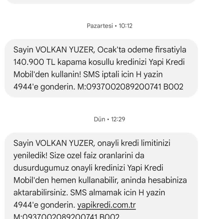 Onaylı Kredi Bildirimiyle Oynanan Duygular