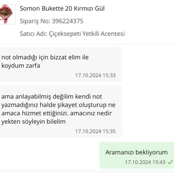 Siparişimdeki Eksik Ürün Ve Yanıltıcı Cevap