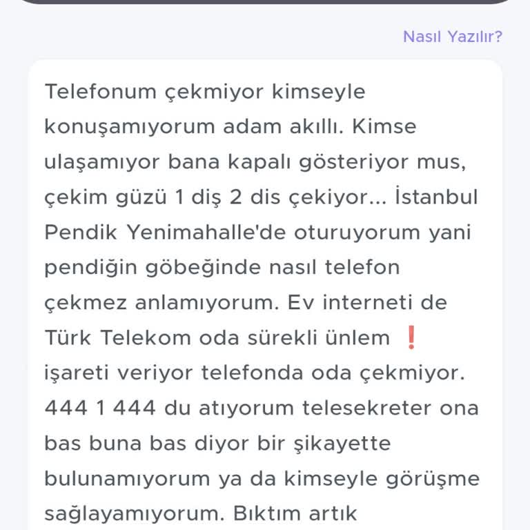 Pendik'in Göbeğinde Çekmeyen Telefon Ve İnternet Sorunu