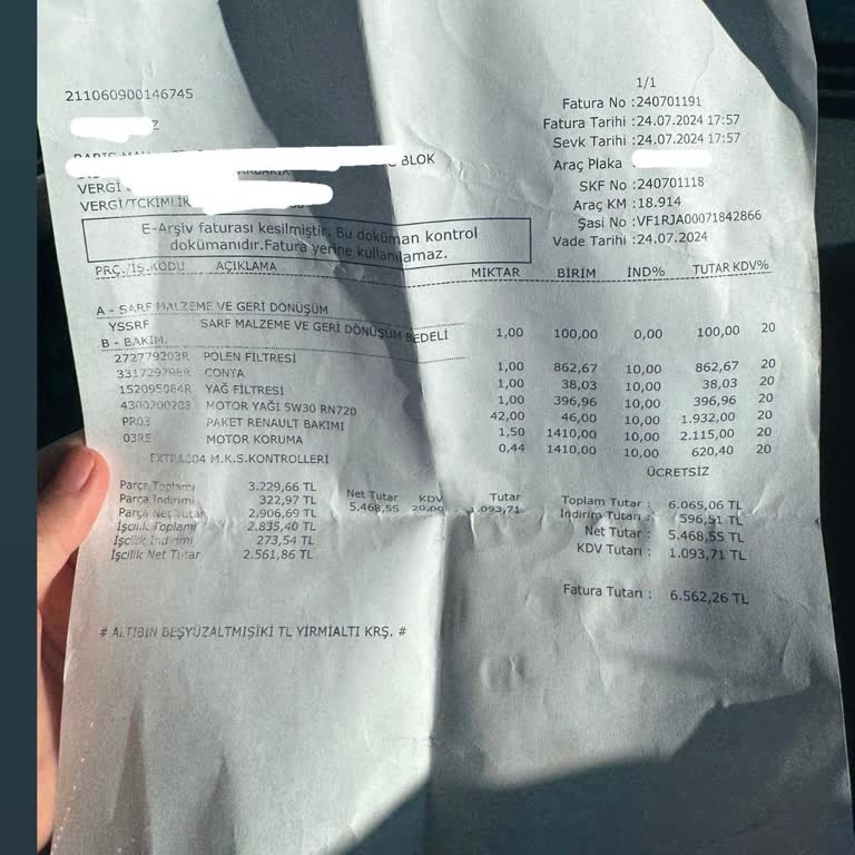 Renault Servisinde Hava Filtresi Krizi