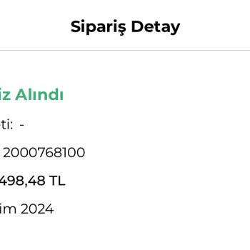 Altınyıldız'dan Sipariş Verdim, Ürün Hala Hazırlanıyor