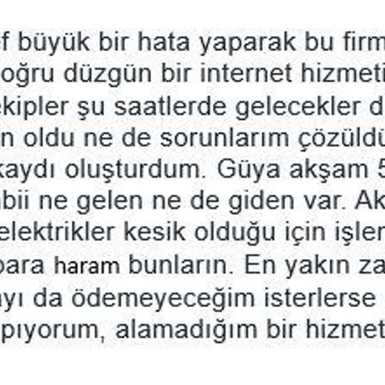 İnternet Hizmeti Alamadım, Sorunlar Çözülmüyor